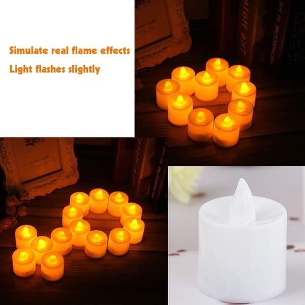 24 stk LED-lys Varmhvit Lampe Flammefritt Lys KLB