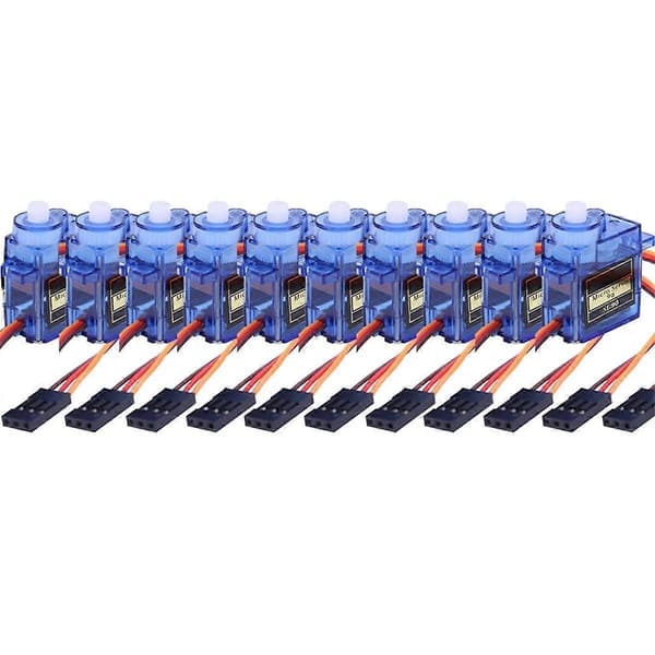 10 stk SG90 9G Mini Servo Servomotor for RC-fly Robotarm Fastvinge Servomotorstyring for Luft