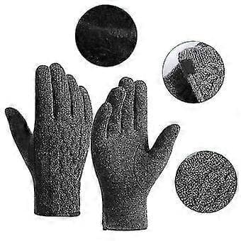 Men's Windproof Winter Gloves with Touchscreen - Thick, Warm & Fleece-Lined for Cycling, Riding, Work, Hiking, Skiing