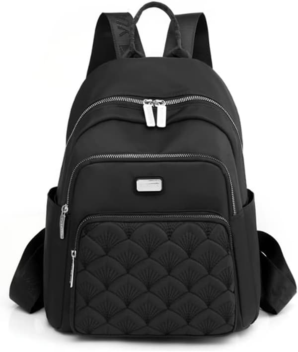 Kvinders Rygsæk Nylon Casual Rygsække (Sort)