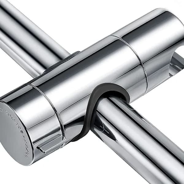 Udskiftelig håndbruserholder, brusehovedholder, 18-25 mm justerbar diameter, krom ABS (sølv)