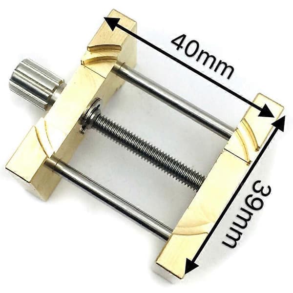 2 stk Messing Urverksholder Fast Base Multifunksjon for Urmaker Urklemme Reparasjon av Klokker