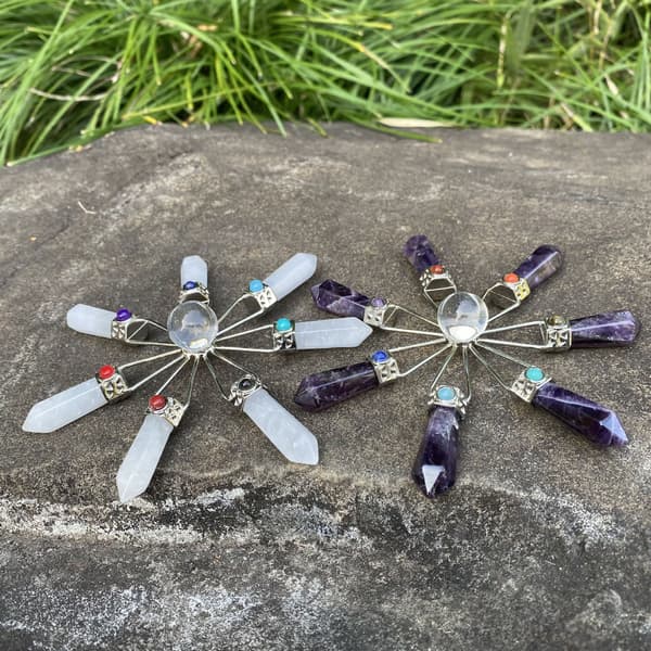 Ametyst Energi Generator Reiki Chakra Healing Krystalsten