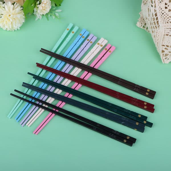 5 par spisepinner Sushi Sticks Gjenbrukbare metall spisepinner A1