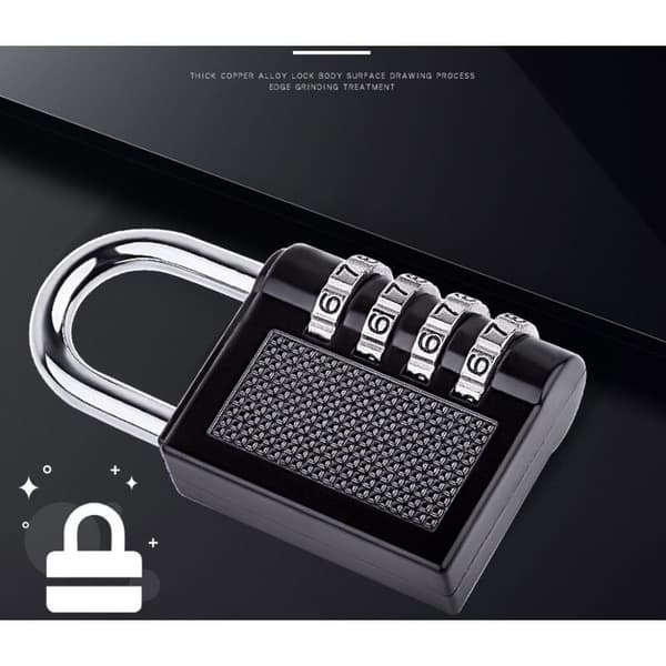 Black Combination Lock for Cabinets, 4-Digit Code Lock, Perfect for the Gym.
