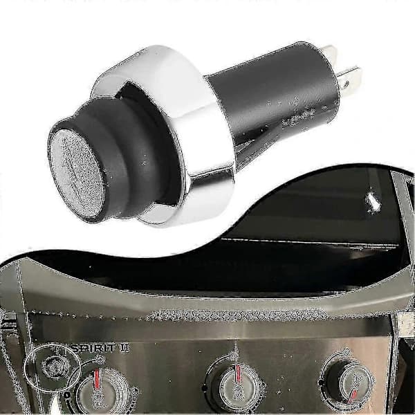 Ignition Button Switch Replacement for Weber GS4 Genesis II Grill, Easy Installation Durable Grill Part, Black Silver