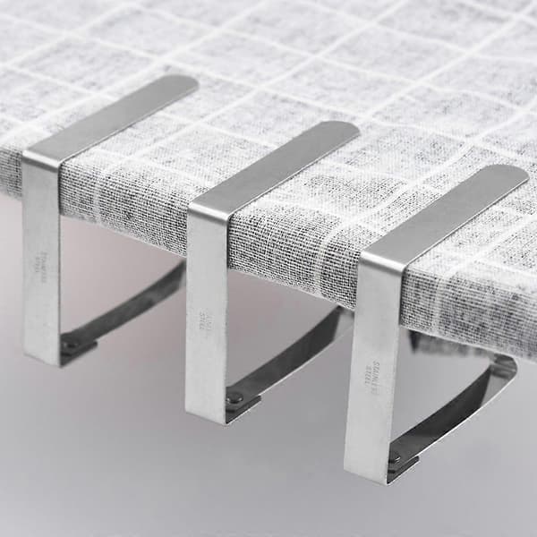 Stor 8 x 7 cm dugklemme i rustfrit stål, dugklemme i rustfrit stål, 8-pak [DB]