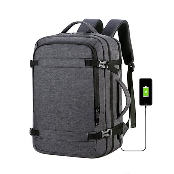 Cabin bag for Ryanair & Norwegian Backpack / Suitcase / - Hand luggage flight grey{Fyn-1765}