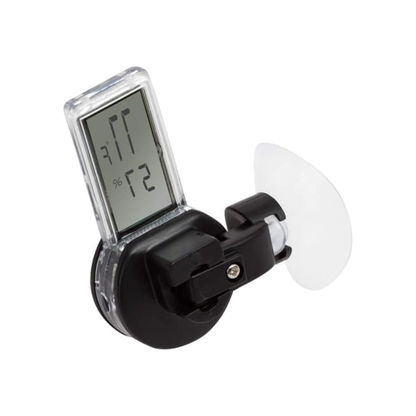 Digitalt termometer og hygrometer til krybdyrterrarium