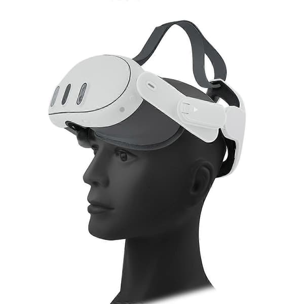 VR Headset Rem til 3 Justerbar Forbedret Hovedpude Bærende Hovedrem til 3-Hvid