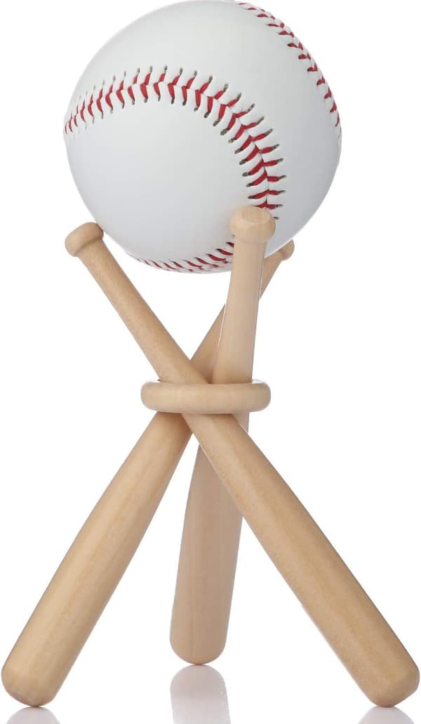 1 pakke baseballstativ baseballholder til bolde display træ