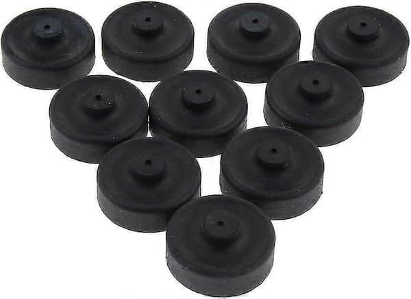 10 stk. Gummimembran Luftpumpedele til Akvariefiskepumpe Erstatning, Sort, 2