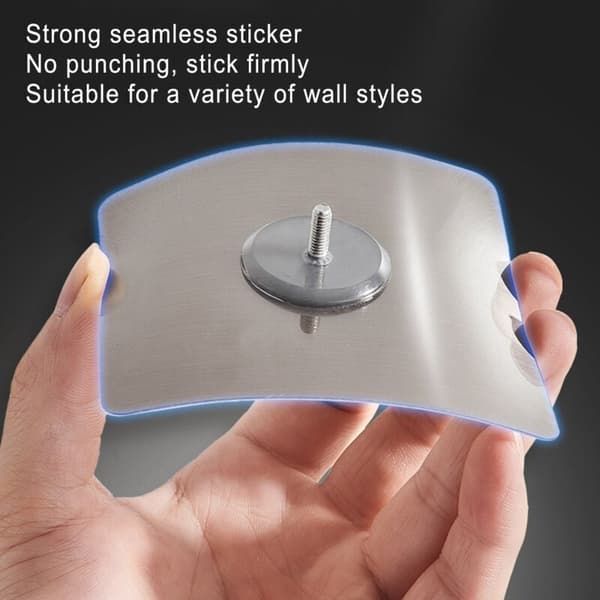 Triangular Shower Shelf, Drill-Free Aluminum Corner Shower Shelf, Corner Shower Shelf with Hollow Base for Bathroom Toilet Double Layer.