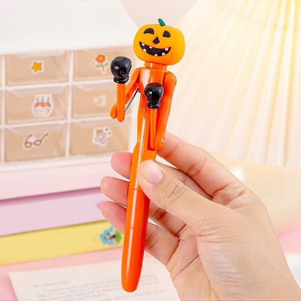 Decompression Pen Press Movable Boxing Pen Cartoon Shape Writes Fluently Ultra-Fine Tip Creative Green Green