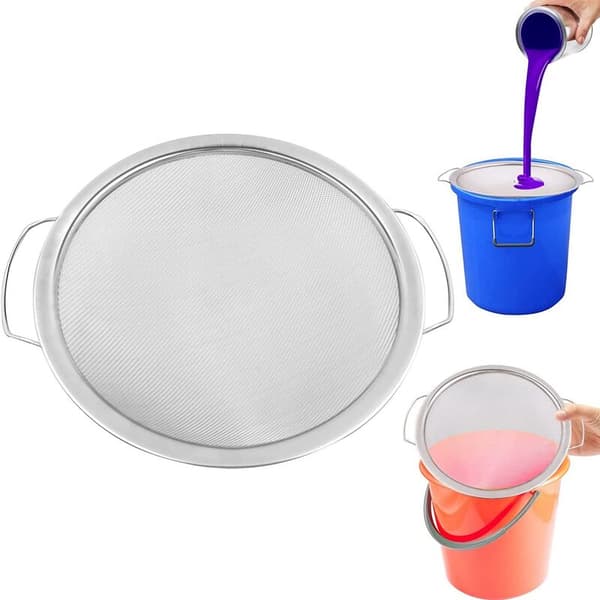 60 Mesh 304 Rustfrit Stål Finmasket Malingfilter til 5 Gallons Spand, Maling Spand Filter Urenheder, Genanvendelig