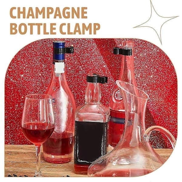 Champagneflaskklämmor Champagneflaska Enhållare Säkerhetsklämmor för Ljus (24 Stycken)
