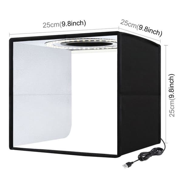 Light box photography, foldable photo studio box 10 \" photo box with 96 high color