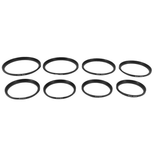8 dele Step-Up Adapterring Sæt, Inkluderer 49-52mm, 52-55mm, 55-58mm, 58-62mm, 62-67mm, 67-72mm, 72