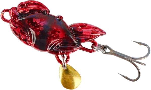 Fiskedrag för abborrfiske krabbform fisketillbehör fiskeutrustning röd - Rot