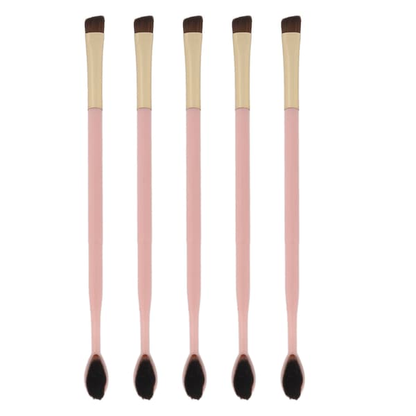 5 Pcs Toothbrush Foundation Brush Pink Handle Soft Double-Sided Makeup Eyeshadow Brush Cosmetic Tool