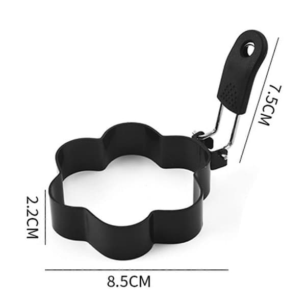 Egg mold foldable easy release stainless steel with handle various styles even heating stainless steel round shape egg ring mold kitchen utensil Jikaixiang