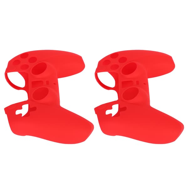 2 stk DOBE Antiskli Silikon Spillkonsollbeskyttelse Gamepad Håndtak Grep for PS5 (Rød) Rouge