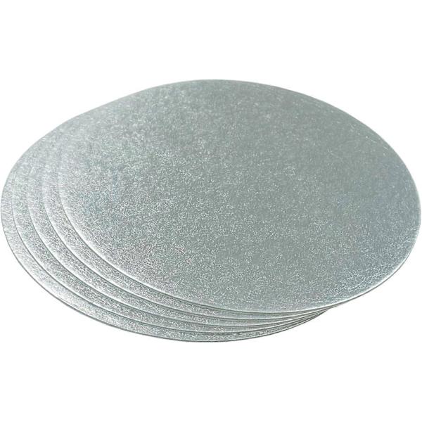 9\" Round Cake Boards, Silver Cake Underlays, 1.8mm Thick, 2-pack.