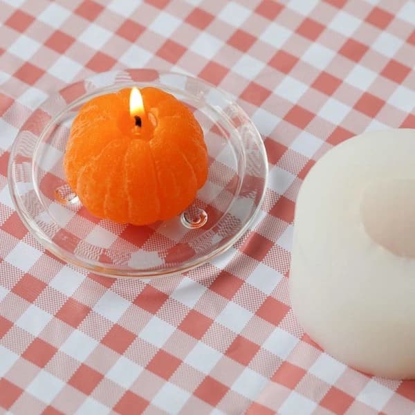 Lysforme stearinlys DIY silikoneforme LZ22049 skrællet appelsin