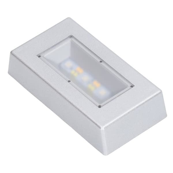 LED-skjermbase med flere moduser, sølv rektangulær LED-lysdisplaybase med USB-kabel for smykker og krystaller