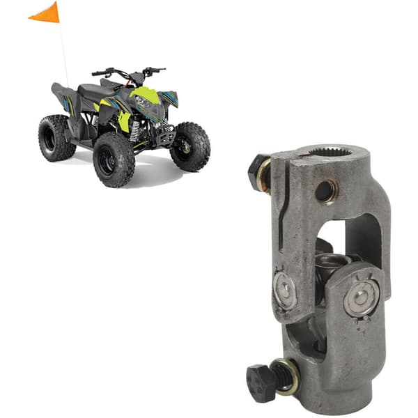 22T Double D Phosphated Universal Steering Ball Joint U-Joint 14mm Hole Diameter for ATV UTV Go Cart