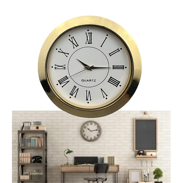 55mm Quartz Clock Insert, Classic Craft Movement DIY Round Clock Head Inlaid with Arabic/Roman Numerals (FMY)