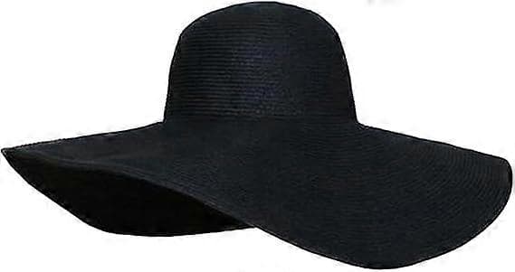 Dame Floppy Bredskyggede Solhat UPF 50 Sommerhat Foldbar Rul Op Floppy Strandhat Solhat Stråhat Sort