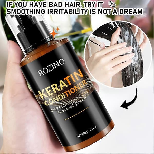 Keratin Hårbehandlingssjampokit Dyprensende og 200ml-reparerende D7T9