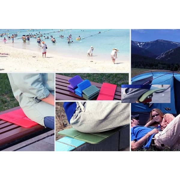 2-pak Bærbar Skum Siddehynde, Picnicmåtte, Fugtafvisende, Varmeisolerende, Blå