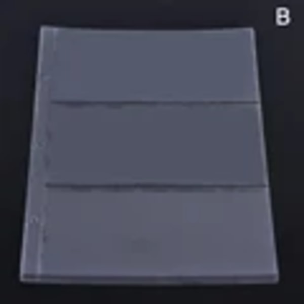 10 stk./1 stk. 3-rums løsbladet pengeseddel album side samlerholder 1 stk. 3-slot 80x177mm