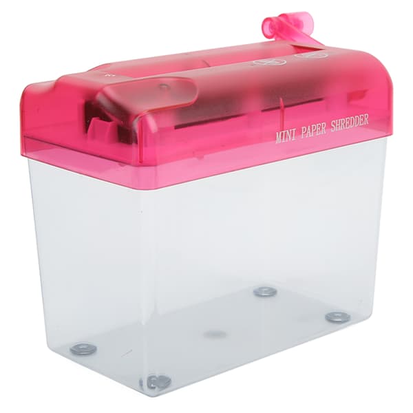 Manual Shredder Fully Transparent Silent Compact Structure Non-Slip Mini Shredder for Office School