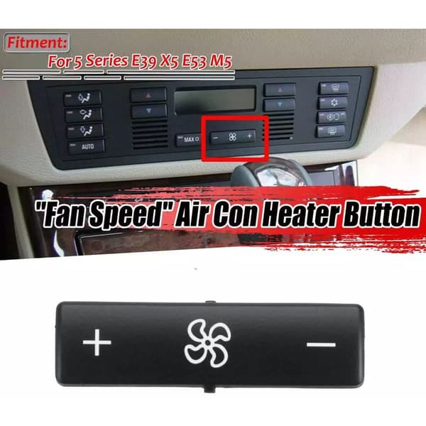 1X Car AC Control Panel Button Rocker Key Air Control Fan Speed Heater Buttons for - 5 Series E39 X5 E53 M5