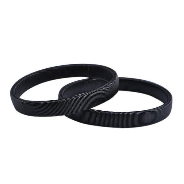 2 stk. elastiske skjorteholdere for menn, armbånd (svart)