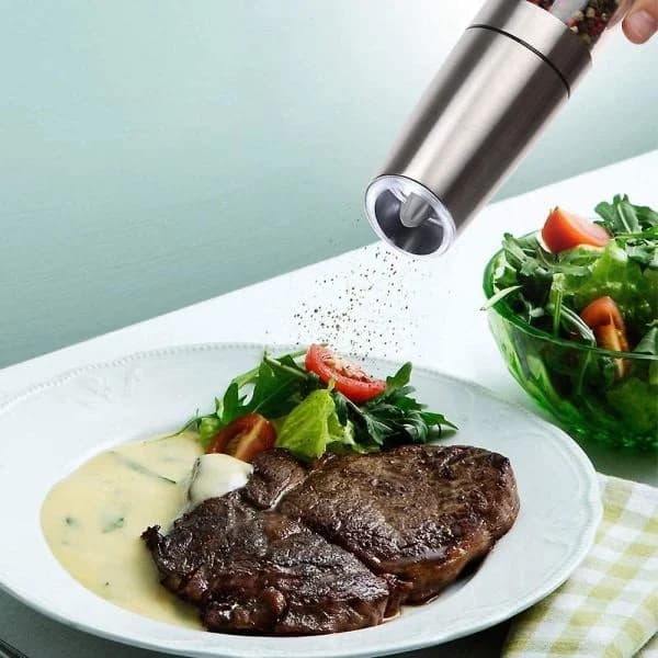 Elektrisk salt- og pepperkvern med justerbar grovhet