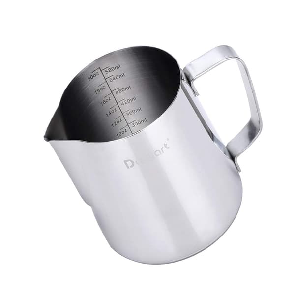 Mælkekande, mælkekande i rustfrit stål Mælkekande mælkekande sølv 600ml