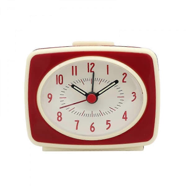 Retro Silent Alarm Clock, Red, 3 Inch db