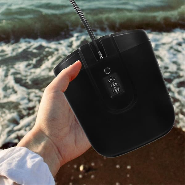 Portable Safe Lock Travel Safe Mini Beach Security Lock with Combination Lock Waterproof Ke