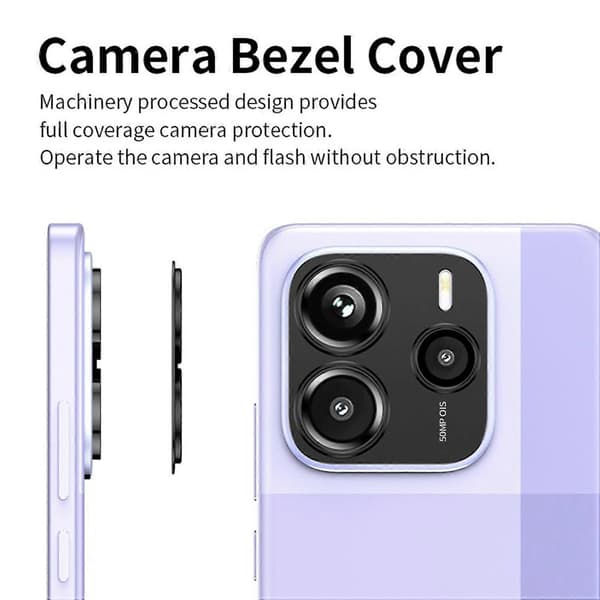 KALEBOL KLB-LPC005 Hollow Aluminum Alloy Lens Protector for Xiaomi Redmi Note 14 5G