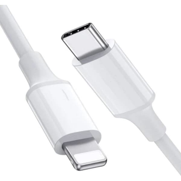 3-pakning 2m Lightning-kabel for lading og overføring 2 stk USB-C Hvit[qb]