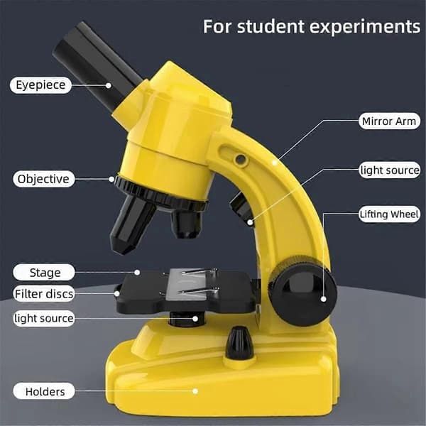 Microscope Set Laboratory Biological High Power Microscope Toy for Kids Homeschool Science Ex