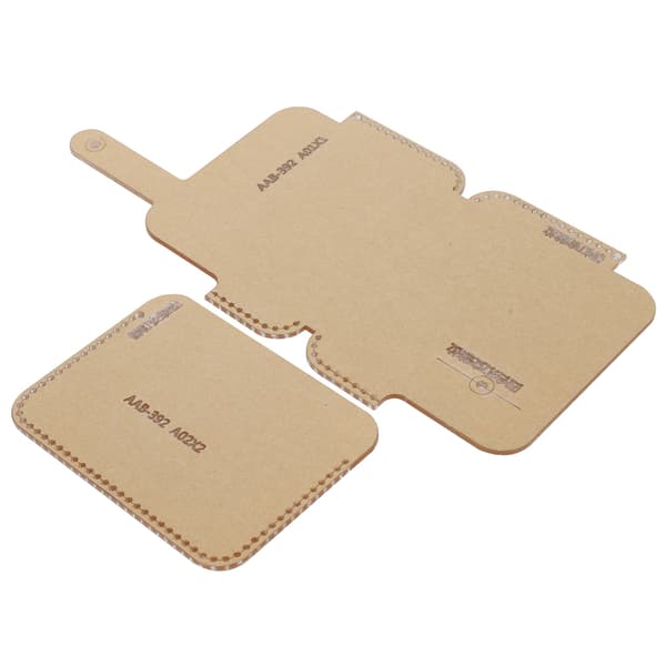 2 pcs. Clear Acrylic Template Card Package Transparent Handmade Craft DIY Leather Tool AAB-392