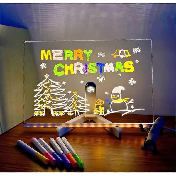 LED-opslagstavle med farver, lysende bogstavsmeddelelsestavle 30*20cm 30*20cm