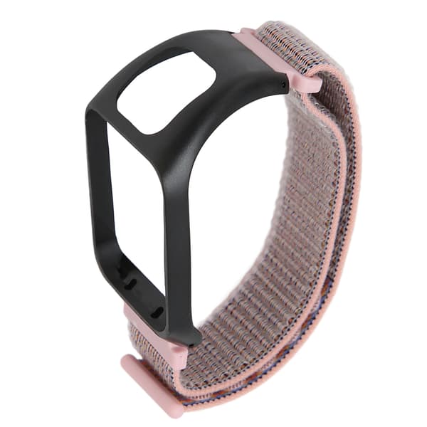 2 i 1 elastisk flettet sportsrem i nylon, erstatningsrem til TOMTOM Runner3 Pink Sand