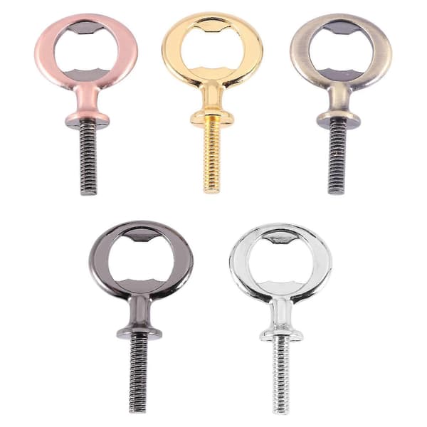 5 stk Metall Flaskeåpner Tom Rustfritt Stål Flat Flaskeåpner Innsatser Kit Gjenget Ølåpner