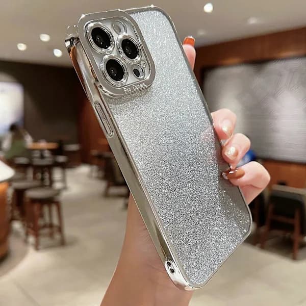 Högtransparent Glitter TPU-mobilskal med gradientfärg för iPhone 14 Pro Max